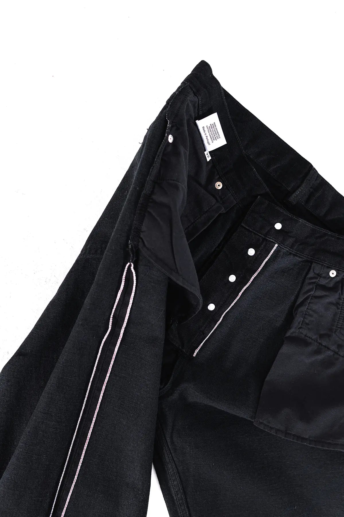 BLACK SELVEDGE ZIPPER DENIM