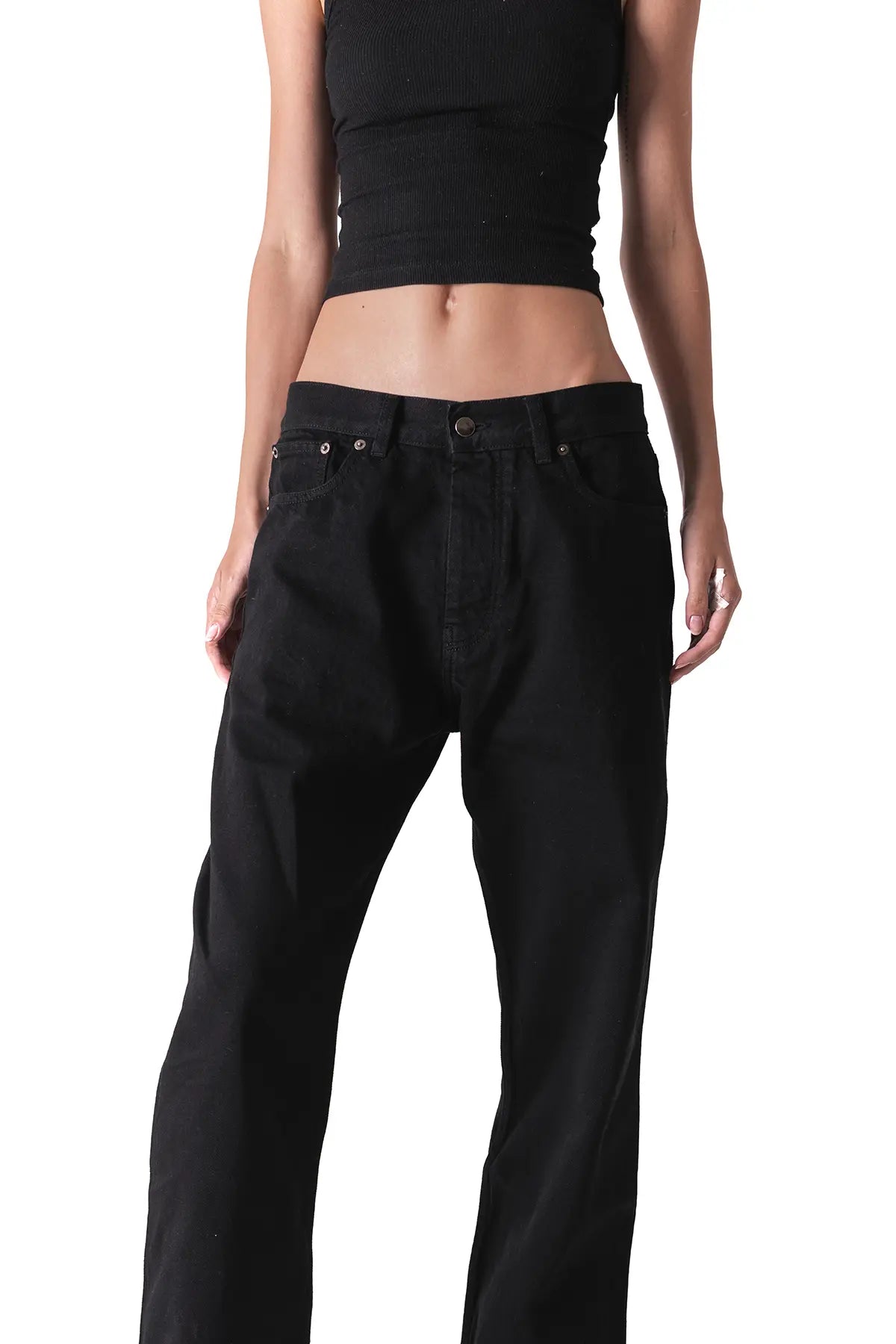 BLACK SELVEDGE ZIPPER DENIM